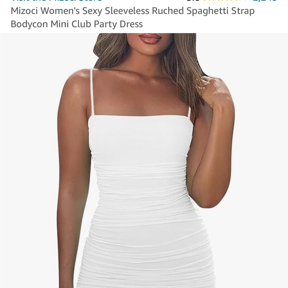 White Amazon tight dress mini